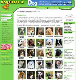 Tutte le razze di cani dal sito dogsitter.it