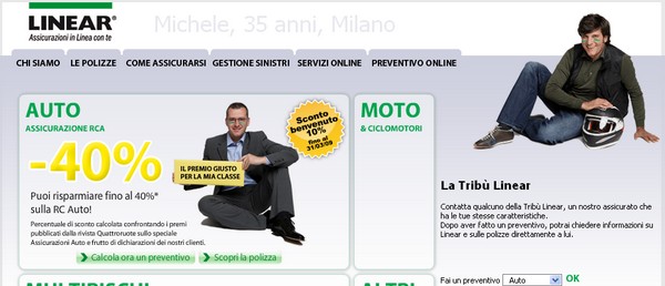 Preventivi e polizze on line Linear
