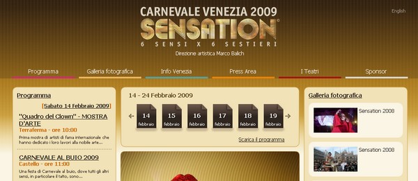 Programma del Carnevale di Venezia 2009