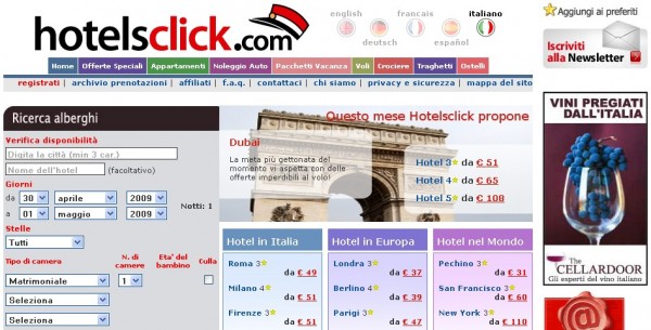 Prenotazioni di hotel in tutto il mondo con Hotelsclick.com