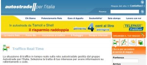 Informazioni sul traffico di strade ed autostrade su Autostrade per l'Italia