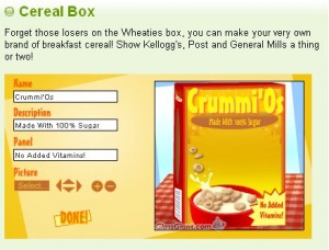Personalizzate una scatola di cereali!
