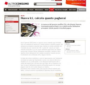 calcolo-ici Calcolare la nuova Ici grazie ad Altroconsumo