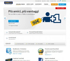 Foto del sito ufficiale FINECO