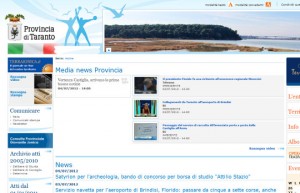 Il sito ufficiale della Provincia di Taranto