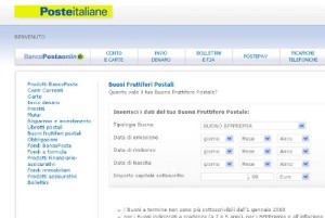 Calcolare il valore dei BFP sul sito ufficiale delle Poste